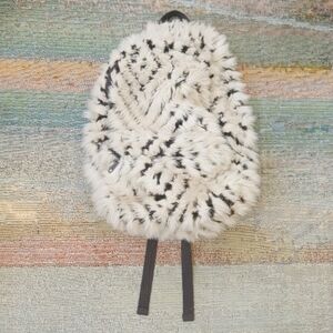 Pottery Barn Teen Faux Snow Leopard Fur Bookbag Back To School Bold Edgy Fun